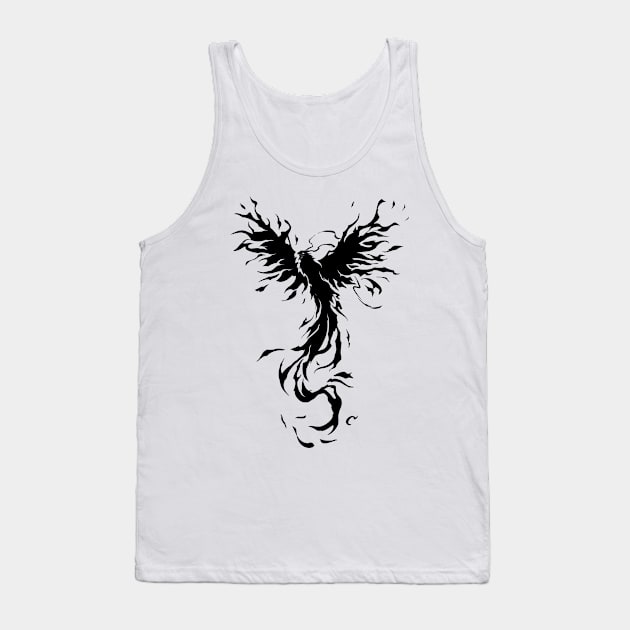 Black Phoenix Tank Top by chriskar